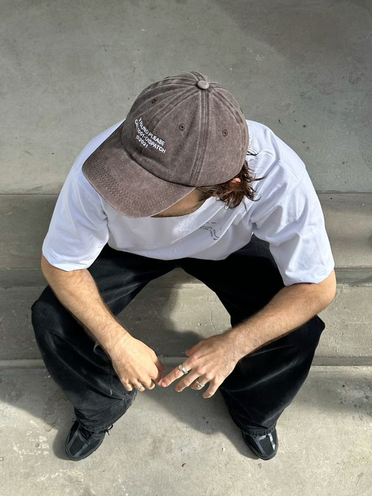 3T9 Logo Cap Washed Black